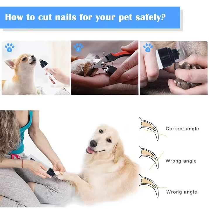 Dog Nail Grinders Painless USB Charging Rechargeable Pet Nail Clippers Quiet Electric Dog Cat Paws Nail Grooming Trimmer Tools
