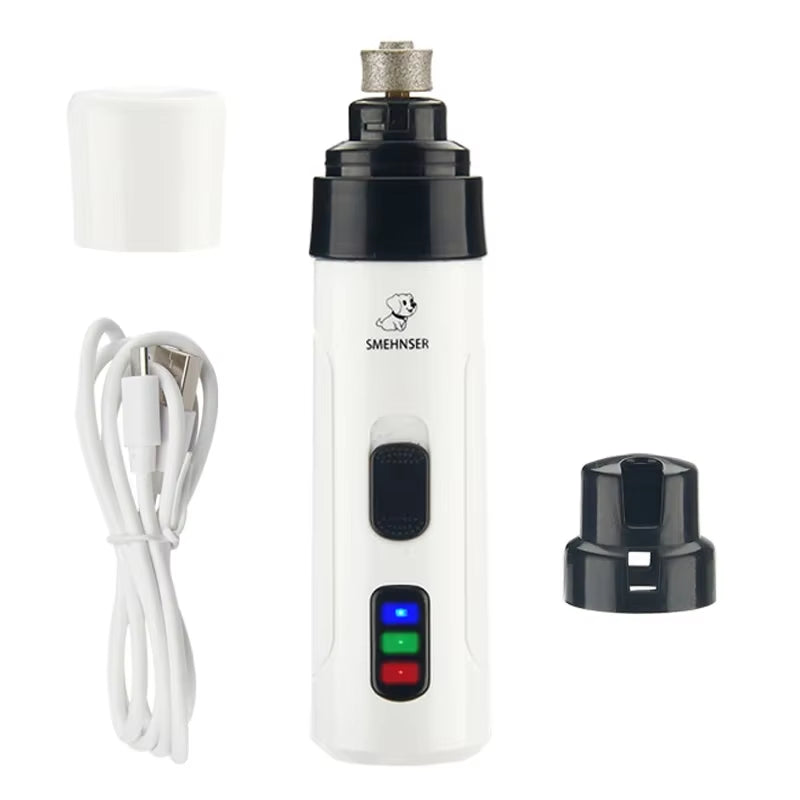 Dog Nail Grinders Painless USB Charging Rechargeable Pet Nail Clippers Quiet Electric Dog Cat Paws Nail Grooming Trimmer Tools